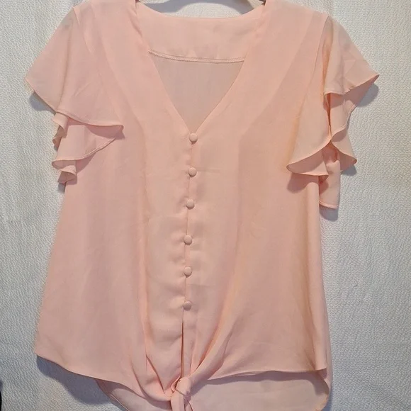 HOTGIRL Loose  Top for Women Short Sleeve Summer V Neck Shirt - Picture 4 of 4